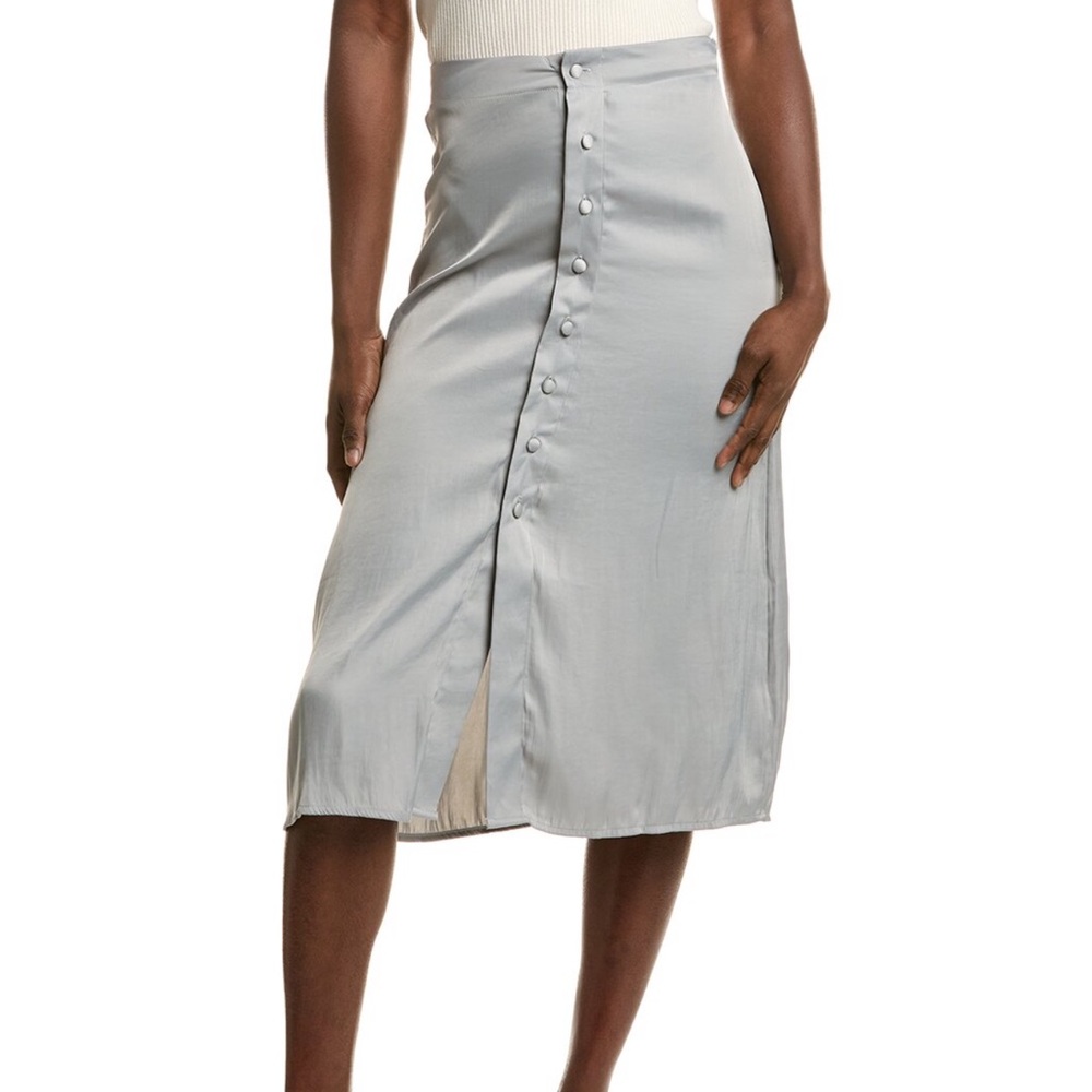 free people analise midi skirt blue